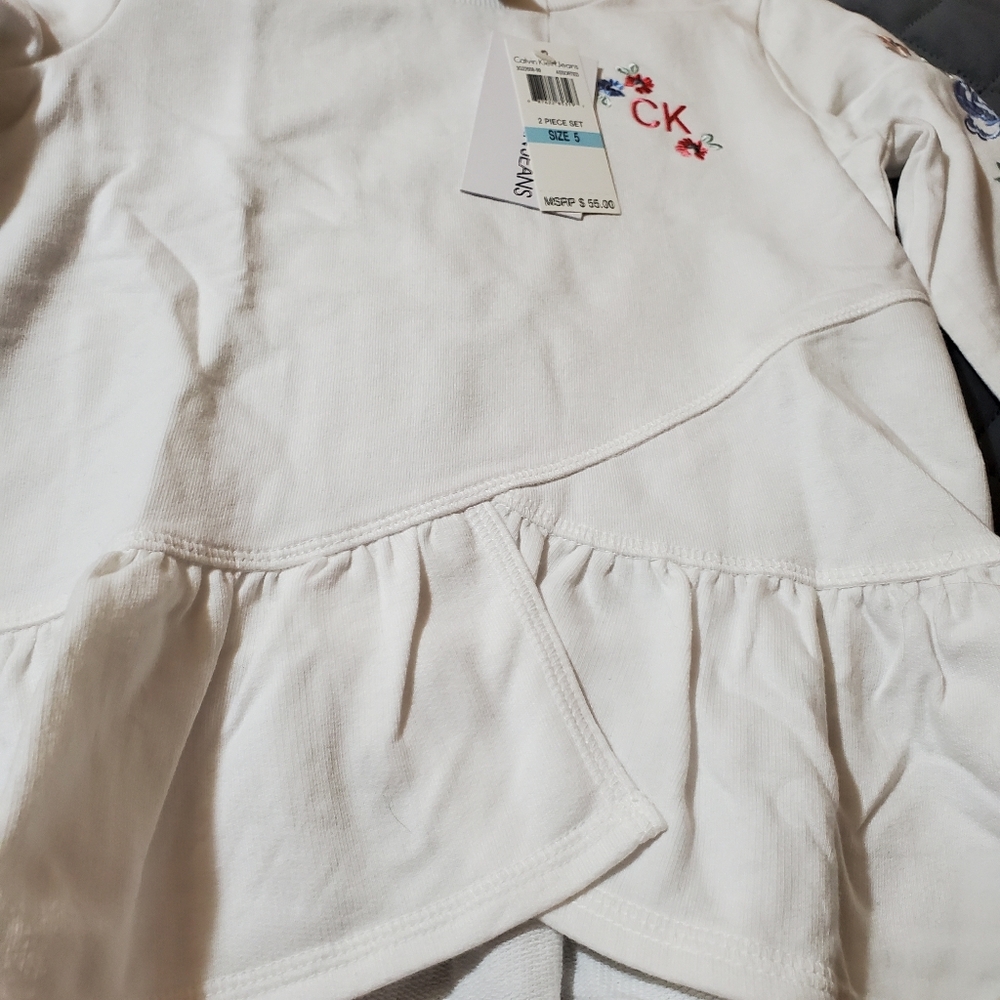 Girls Calvin Klien pants and top set,Size 5,Brand new,Adorable!